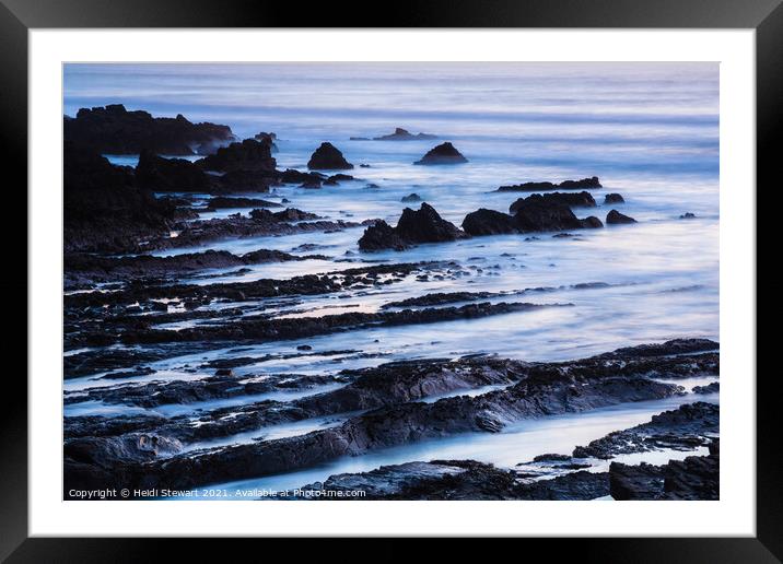 Bude Bay Rocks Framed Mounted Print by Heidi Stewart