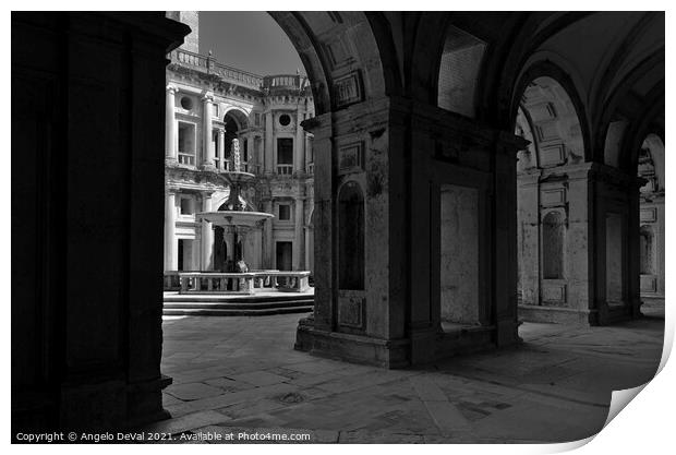 Arches in the Templar Convent of Christ Print by Angelo DeVal