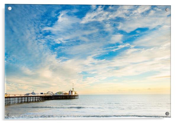 Brighton pier at sunset Acrylic by Justin Foulkes