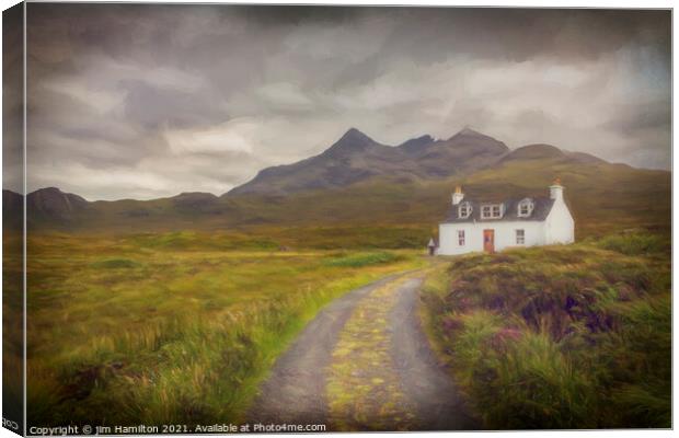 The Whitewashed cottage Canvas Print by jim Hamilton