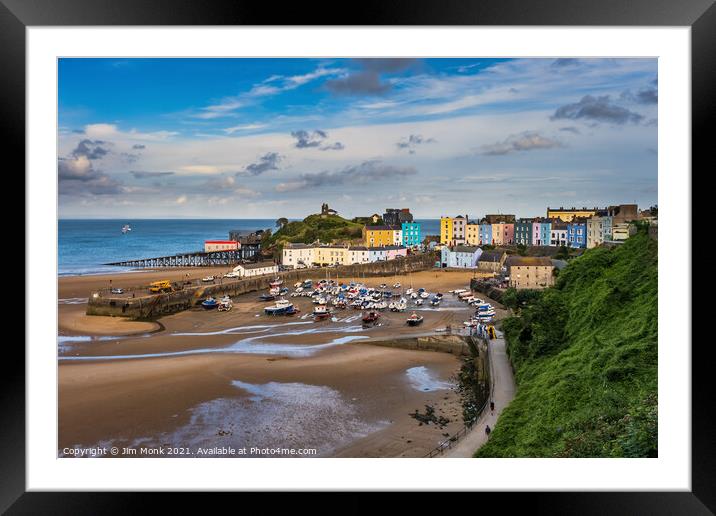  North Beach and Harbour in Tenby Framed Mounted Print by Jim Monk