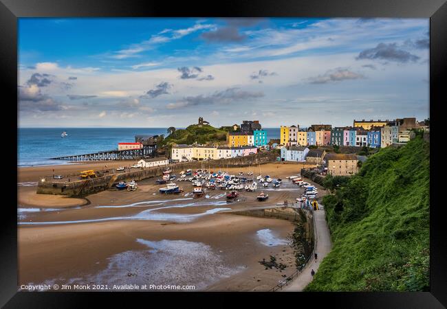  North Beach and Harbour in Tenby Framed Print by Jim Monk