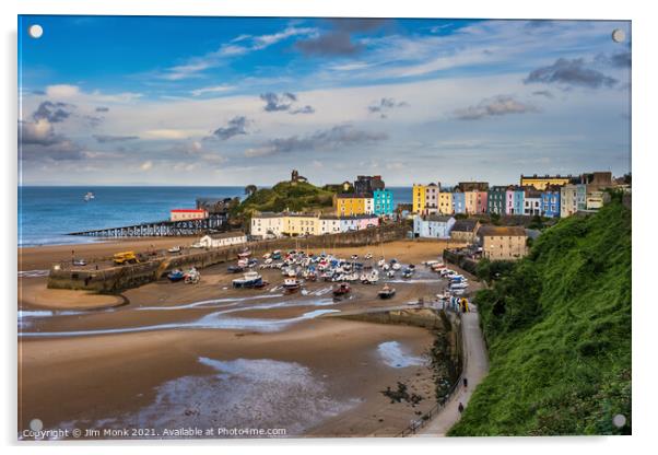  North Beach and Harbour in Tenby Acrylic by Jim Monk