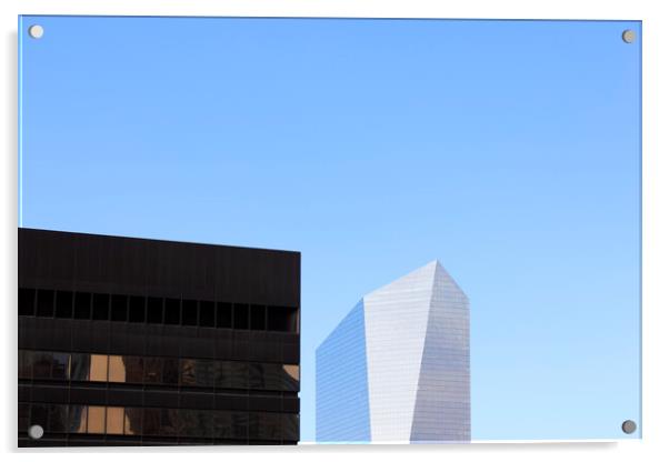 Philadelphia City Skyline Abstract 2 Acrylic by Neil Overy