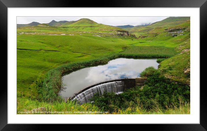 Langtoon Dam, Golden Gate Highlands National Park, Free State, South Africa Framed Mounted Print by Adrian Turnbull-Kemp