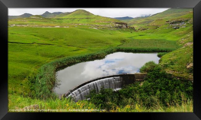Langtoon Dam, Golden Gate Highlands National Park, Free State, South Africa Framed Print by Adrian Turnbull-Kemp