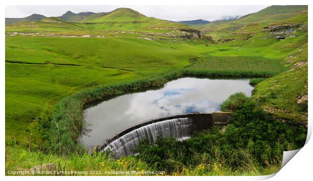 Langtoon Dam, Golden Gate Highlands National Park, Free State, South Africa Print by Adrian Turnbull-Kemp