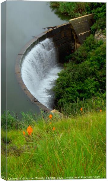 Langtoon Dam spillway, Golden Gate Highlands National Park, Free State  Canvas Print by Adrian Turnbull-Kemp