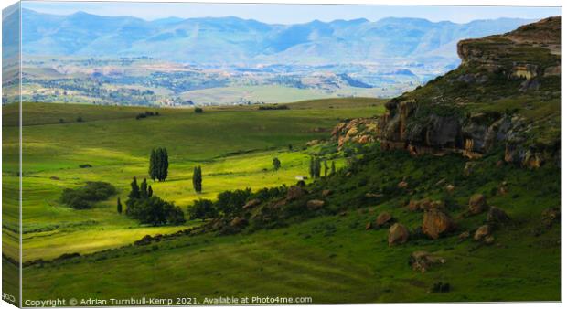 Pastoral scene near Fouriesburg, Free State, South Africa Canvas Print by Adrian Turnbull-Kemp