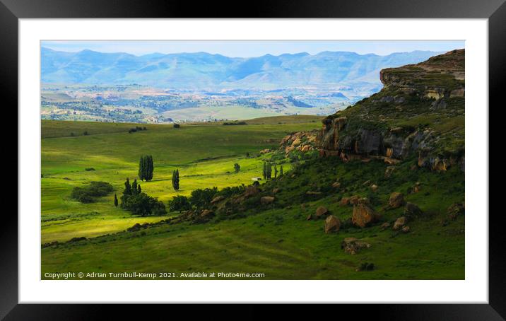 Pastoral scene near Fouriesburg, Free State, South Africa Framed Mounted Print by Adrian Turnbull-Kemp