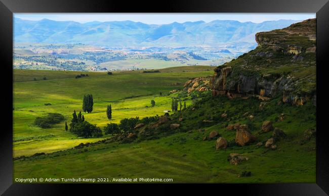 Pastoral scene near Fouriesburg, Free State, South Africa Framed Print by Adrian Turnbull-Kemp