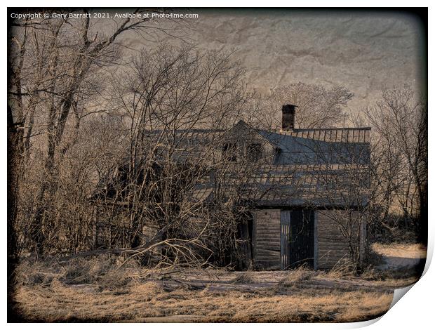 An Old Abandoned Farmstead. Print by Gary Barratt