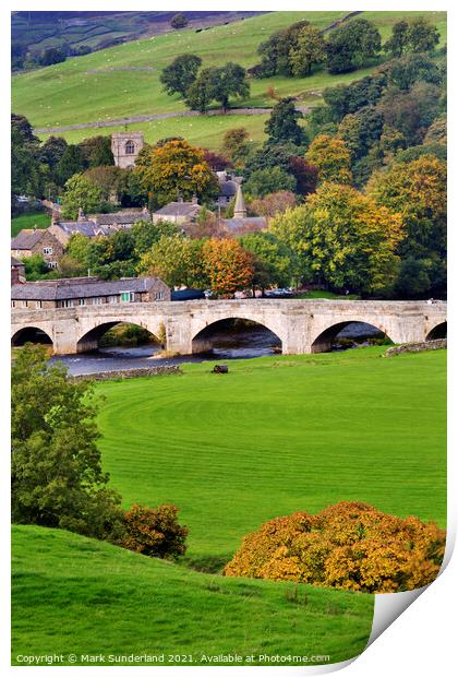 Burnsall in Wharfedale Print by Mark Sunderland