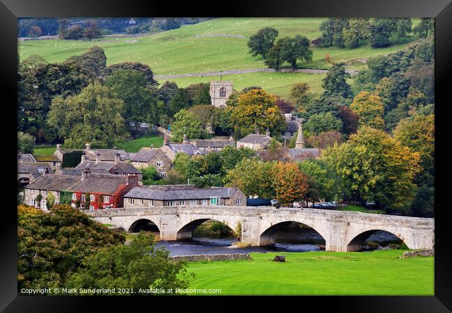 Burnsall in Wharfedale Framed Print by Mark Sunderland