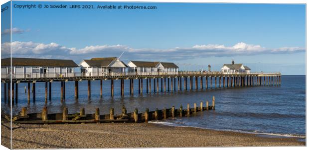 Southwold Pier in the afternoon Canvas Print by Jo Sowden