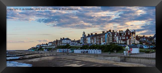 Sunset in Southwold Framed Print by Jo Sowden