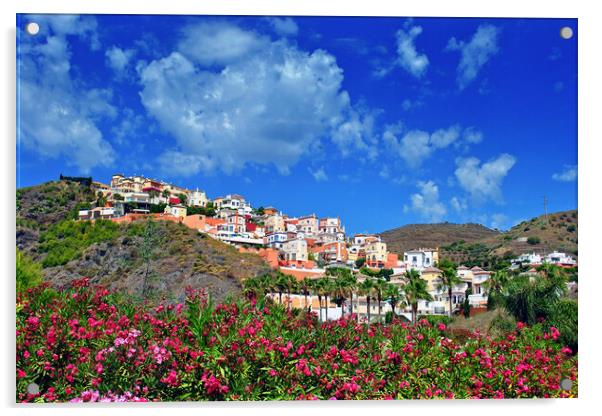 Torrox Costa Del Sol Andalusia Spain Acrylic by Andy Evans Photos