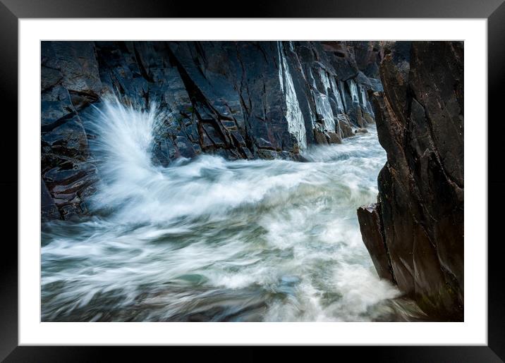 The sea rushes in Framed Mounted Print by Andrew Kearton