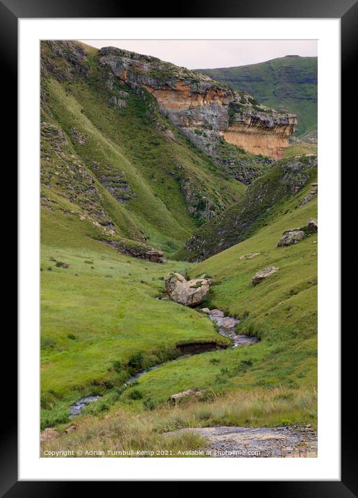 Mountain ravine, Golden Gate Highlands National Park, Free State Framed Mounted Print by Adrian Turnbull-Kemp