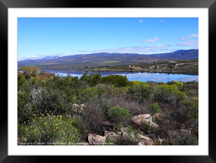 Clanwillliam Dam from Ramskop Nature Reserve, Western Cape, South Africa Framed Mounted Print by Adrian Turnbull-Kemp