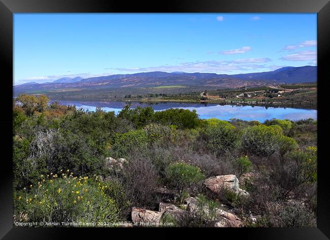 Clanwillliam Dam from Ramskop Nature Reserve, Western Cape, South Africa Framed Print by Adrian Turnbull-Kemp
