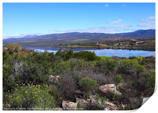 Clanwillliam Dam from Ramskop Nature Reserve, Western Cape, South Africa Print by Adrian Turnbull-Kemp