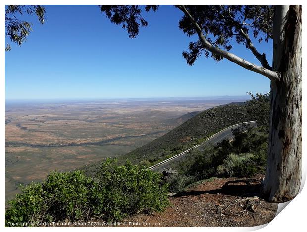 View from van Rhyn Pass near Vanrhynsdorp , Western Cape Print by Adrian Turnbull-Kemp