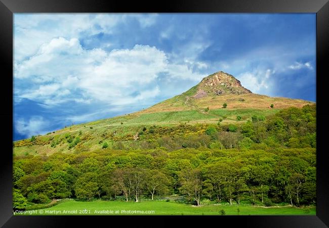 Roseberry Topping Framed Print by Martyn Arnold