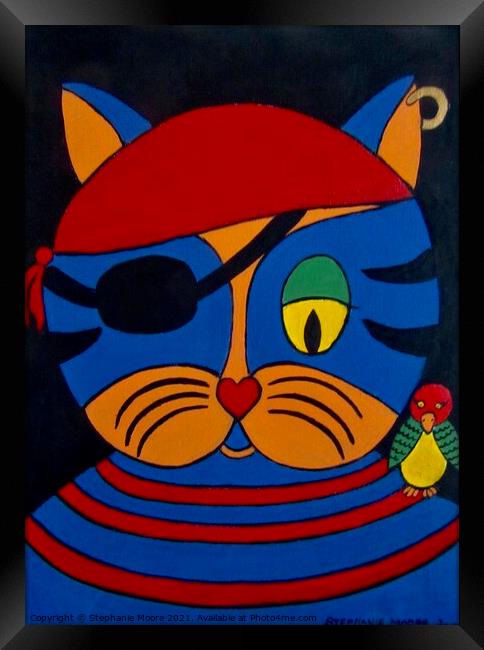 Pirate Cat Framed Print by Stephanie Moore