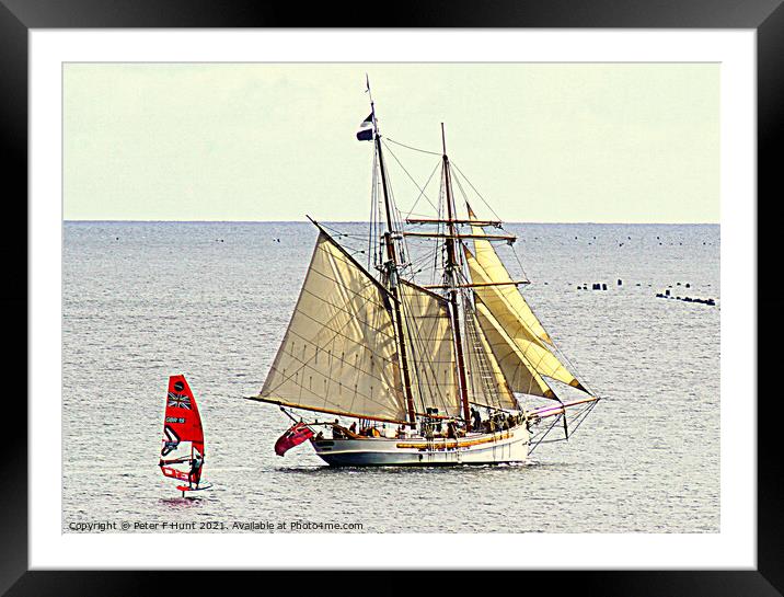 Top Sail Schooner Anny Of Charlestown Framed Mounted Print by Peter F Hunt