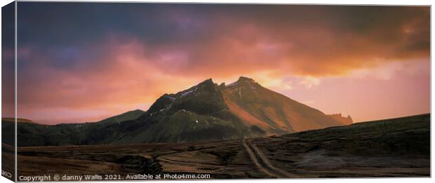 Stunning Mountain View in Iceland Canvas Print by Danny Wallis