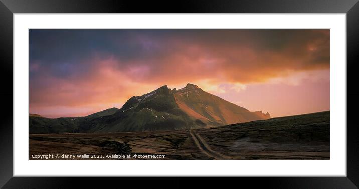 Stunning Mountain View in Iceland Framed Mounted Print by Danny Wallis