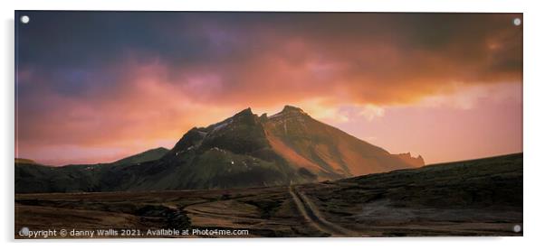 Stunning Mountain View in Iceland Acrylic by Danny Wallis