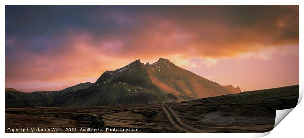 Stunning Mountain View in Iceland Print by Danny Wallis