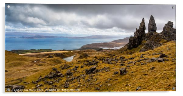 The Old Man of Storr Acrylic by Jim Monk