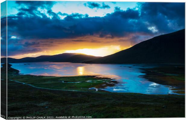 Isle of Skye sunset 438  Canvas Print by PHILIP CHALK