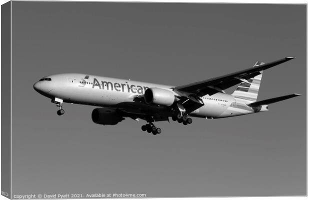 American Airlines Boeing 777  Canvas Print by David Pyatt