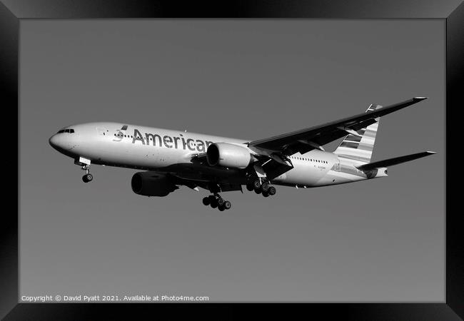 American Airlines Boeing 777  Framed Print by David Pyatt