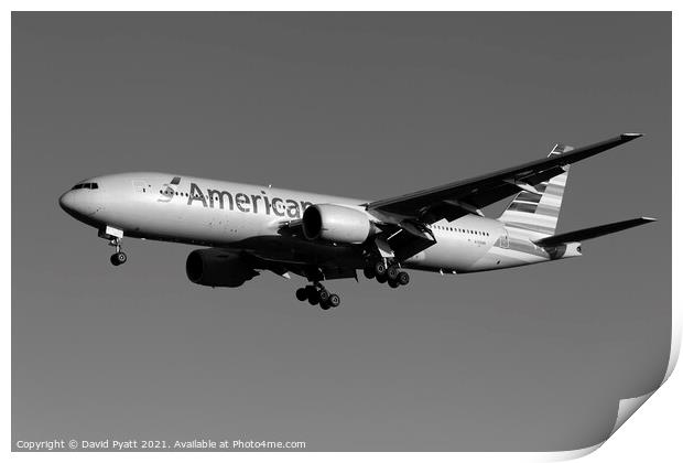American Airlines Boeing 777  Print by David Pyatt
