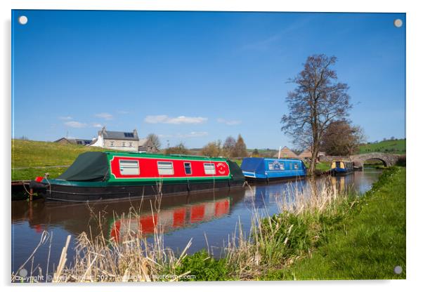 Monmouth and Brecon Canal at Pencelli. Acrylic by Heidi Stewart