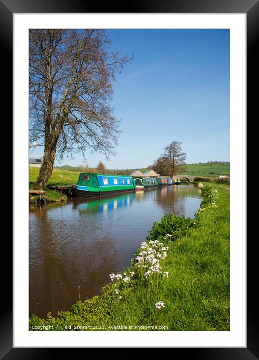 Sunny Days Along the Canal Framed Mounted Print by Heidi Stewart