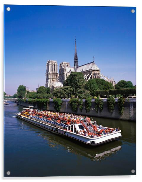 PARIS,Notre Dame 1993 Acrylic by Philip Enticknap
