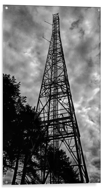 Transmitter Tower  Acrylic by Anthony Byrne