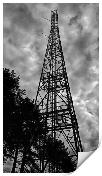 Transmitter Tower  Print by Anthony Byrne