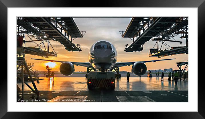 A Marvel of Aviation Engineering the Dreamliner Framed Mounted Print by Peter Thomas