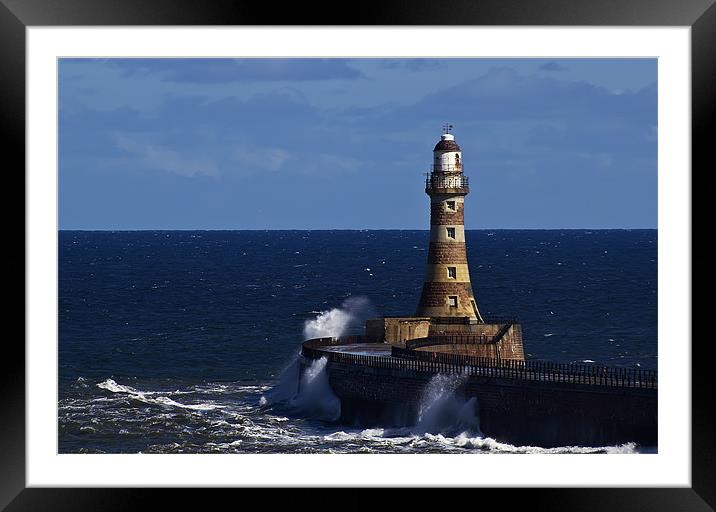 Roker Lighthouse - Sunderland Framed Mounted Print by Kevin Tate