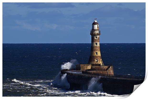 Roker Lighthouse - Sunderland Print by Kevin Tate
