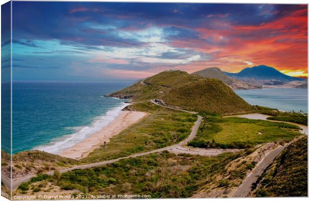 Point of Land in St Kitts Canvas Print by Darryl Brooks