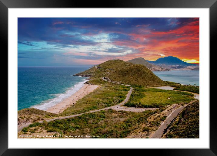 Point of Land in St Kitts Framed Mounted Print by Darryl Brooks