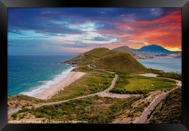 Point of Land in St Kitts Framed Print by Darryl Brooks